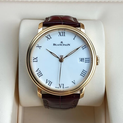 【二手99新】全套宝珀（blancpain）男表经典系列自动机械表月相月份星期显示二手奢侈品男士手表 42白盘6630-3631-55B