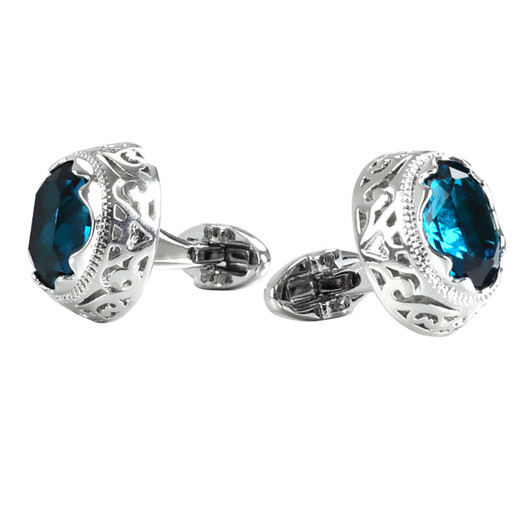 Nosskiss Fashion Ol Blue Green Crystal Manschettenknall Herrenanzug Konferenz Interview Host Business Birthday Geschenk Green Grün Green