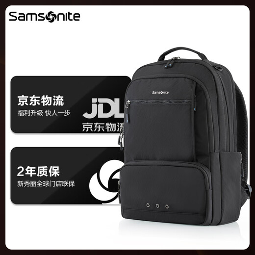 Samsonite Backpack Computer Bag Fashionable Casual Backpack Large Capacity Business Commuting Travel Bag 2025 New NX4*002 Black | 16-inch Computer Compartment | 0.62Kg | 27L Large Capacity