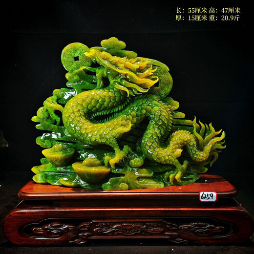 Xiuyu hand-carved Xiuyu landscape ornaments Zhaocai Town House high-end opening housewarming gift gift jade ornaments Pingping An An 6187