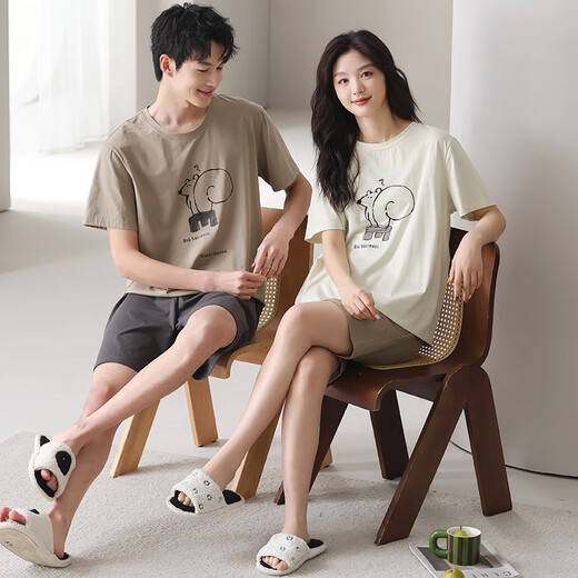 Hualin Fashion Summer Pyjamas Modal Cotton Home -Kleidung lose Kurzärmel können außerhalb 6636 180 Frauen xl getragen werden
