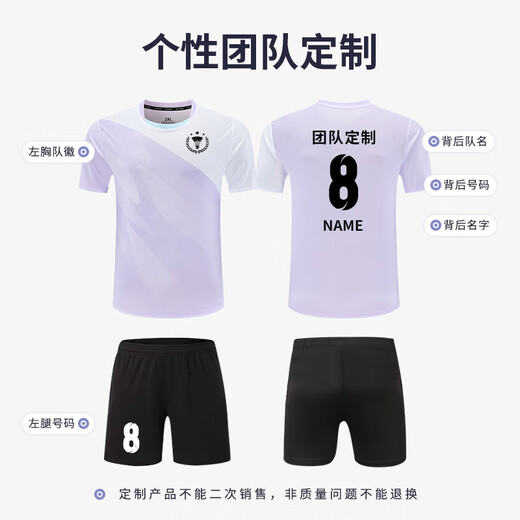 DUBLS夏季羽毛球服套装速干短袖运动队服透气男女网球乒乓球比赛服定制 G723A男白色上衣+K3黑裤 M