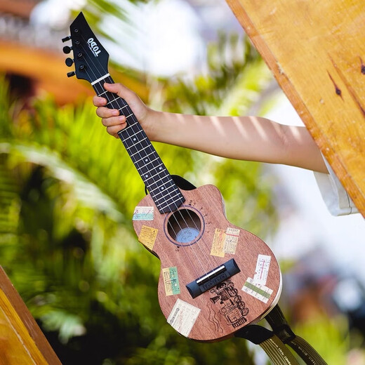 TODO UKULELE Künstlerserie knuspriges Fleisch mit Co-Branded Sue/Roy Mahagony Vanille Bass Schönheit kleiner Ginger Ukulele Vanilla Small Gitarre