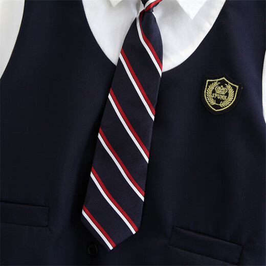 G.DUCKKIDS儿童西装套装帅气男童夏季花童主持人礼服宝宝英伦幼儿园毕业服装 假两件西装套装 90 尺码建议1~2岁cm