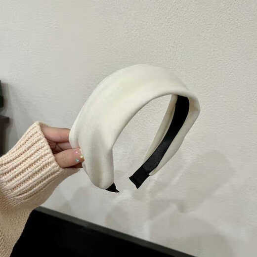 Zan Yingmei 2025 new autumn and winter retro fashion high-end wide-brimmed headband simple temperament Internet celebrity face wash headband wide-faced headband black + brown