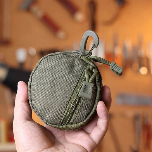 MPPMCK multifunctional hanging bag storage bag key round bag change portable EDC tactical outdoor sports digital storage earphones small round bag black