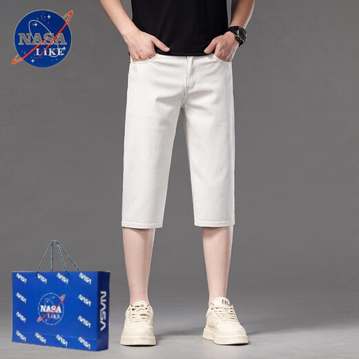 Nasalike2025 Sommer Neues dünne Freizeitgebäudehose Kleine Straight-Pin-mittlerer Hose 679-Black 38