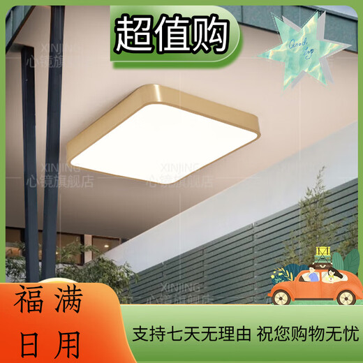 
Heart mirror full copper outdoor ceiling light villa ultra-thin entrance door light corridor aisle balcony light terrace mosquito-proof courtyard light X3893-500/square