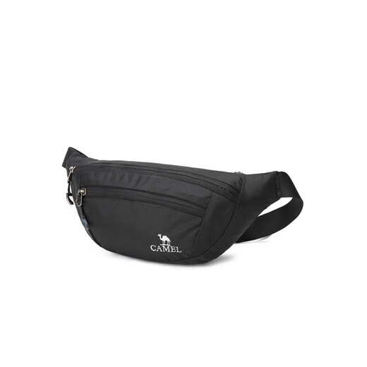 Kamel (Kamel) Outdoor multifunktionaler Sport -Tailentasche Fitness -Tasche mit Mobiltelefonbeutel Taillenschleuder A7W3C3117A Schwarz