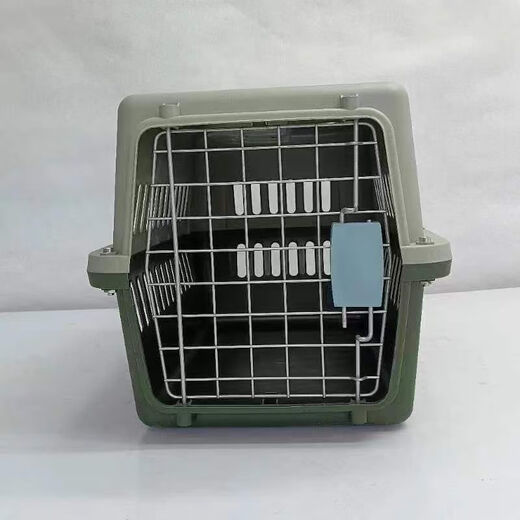 Shiganu Cat Empty Cage Pet Flight Box Dog and Cat Traveling Container Large Portable New Dark Green Large Handle No. 1 Box Length 48.5cm Width 32cm Height 30cm