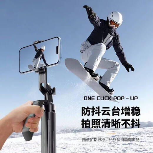 McConaughey Alemán Selfie Stick 360 grados Gimbal giratráneo Multifunción estabilizador de mano anti-shake 360 ​​grados Disparo giratorio Douyin Soporte de aluminio de aluminio [Foto en vivo] Cuadrat súper estable de un solo clic sin luces [Control remoto de douyin + Mango anti-Shake Gimbal] Envíe una bolsa de bolsas