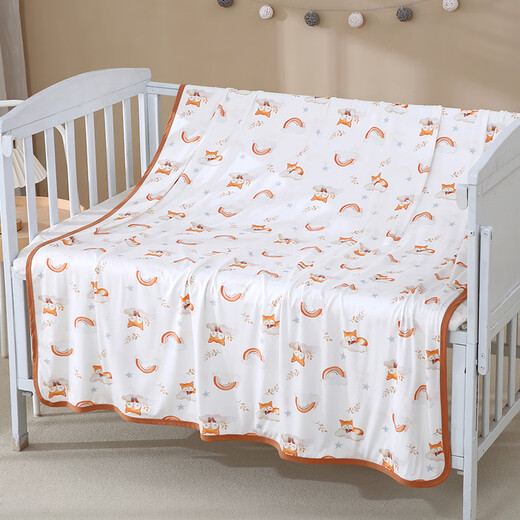 Baby cooling blanket baby newborn child blanket small quilt modal cover towel summer thin double layer sky blue 180cm*200cm