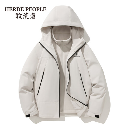 HERDE PEOPLE Herder detachable liner three-in-one unisex outdoor waterproof and windproof hooded assault jacket black S