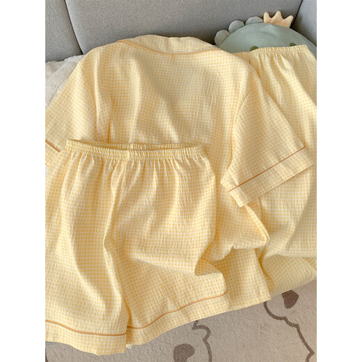 Arctic Velvet Dinkshund Dog Pyjamas for Women 2025 Nouveau été coton Pure Coton Gauze à manches courtes à trois pièces CARTIGAN Coton Silk Home Vêtements Yunduo Cotton-9902 # Star KT Cat Treece Set M [Suggestion 75-100Jin [Jin est égal à 0,5 kg]]]
