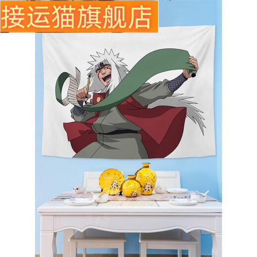 接运猫火影忍者动漫背景布海贼王ins挂布卧室房间宿舍挂毯床头装饰 GT1047 宽100cm-高75cm(收藏加购+安装