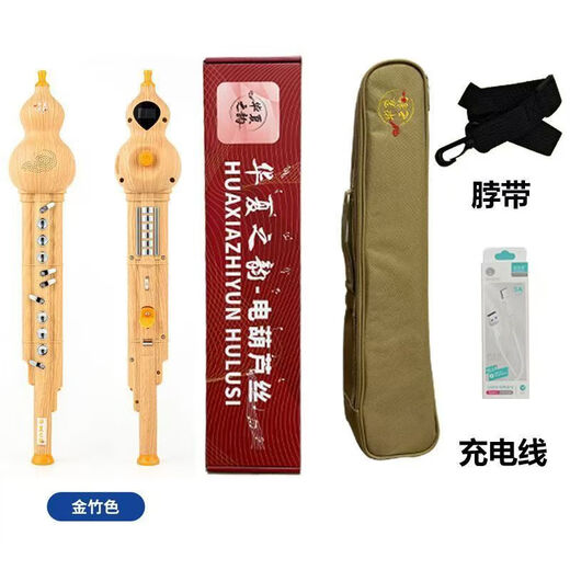 赫尔纳HOERNER华夏之韵电葫芦丝 电子吹管葫芦丝乐器萨克斯笛子唢呐等40种音色 金竹色