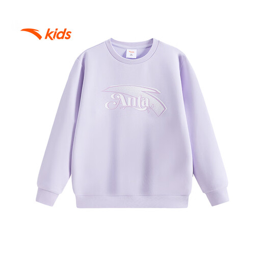 安踏儿童卫衣男女童套头衫2025秋百搭运动衫女孩打底衫A72535702