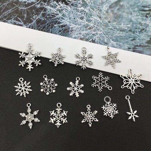 Autres accessoires d'accessoires d'alliage de flocon de neige mixte
