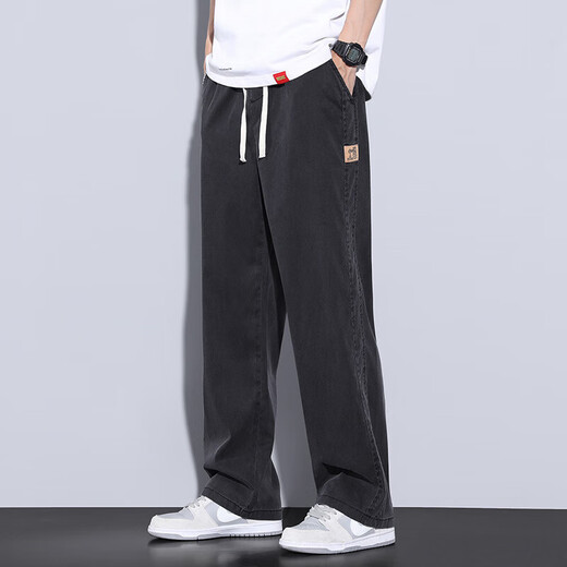 
GY goldlionGY goldlion summer new super soft jeans men's thin large straight loose wide-leg pants 1048 blue high-quality summer lysel thin M 100-115Jin[Jin equals 0.5 kg]