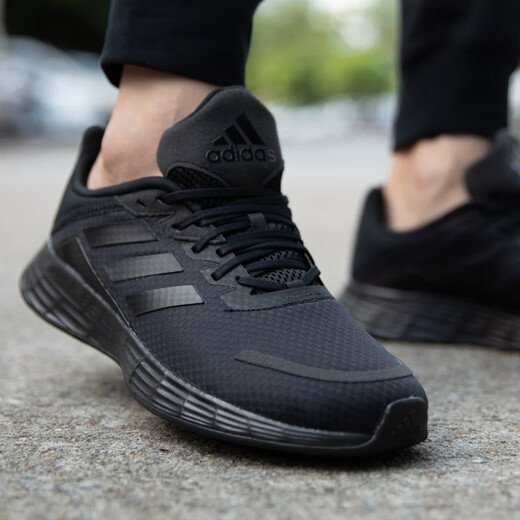 阿迪达斯 （adidas）跑步鞋男鞋女鞋2025夏季DURAMO SL低帮缓震运动鞋轻便透气休闲鞋 黑武士JQ9717黑色 36