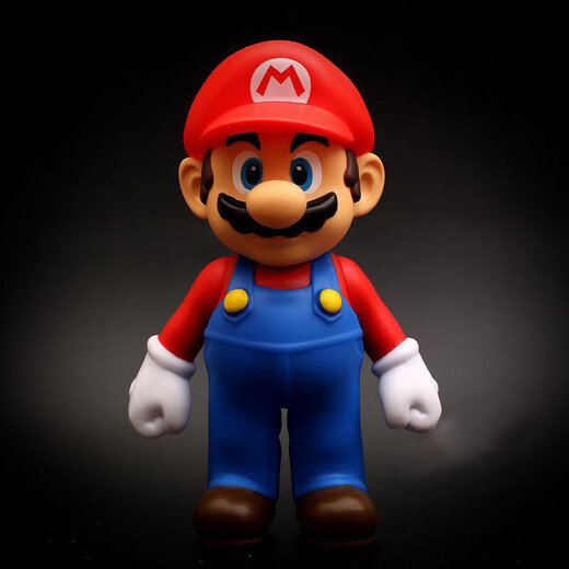 SuperMario马里奥路易耀西公仔玩具摆件玩偶可动模型 23cm红 25耀西青龙盒装