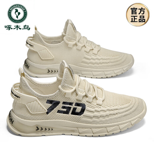 Woodpecker Summer soft sole breathable work and work non-slip casual mesh men's shoes sports mesh shoes 46 size 47 size 48 large size 9225 brown color 40