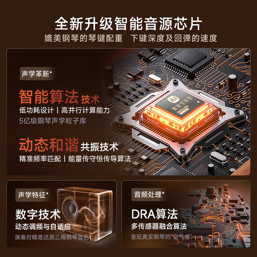 Betsy B351 Electric Piano 88 Keys Heavy Hammer Adult Children Electronic Piano Home Practice Beginner Professional Examination Piano B351-Gravity 88 Keys Wood Grain Black