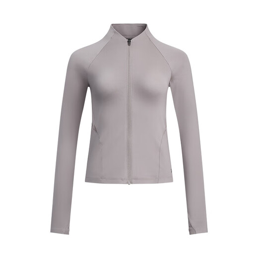 Under Armour (Unterarmour) Frühlings- und Sommer -Vereisel -Elite Frauen Full Reißverschluss Training Sportjacke 1389873 Gray 009 L