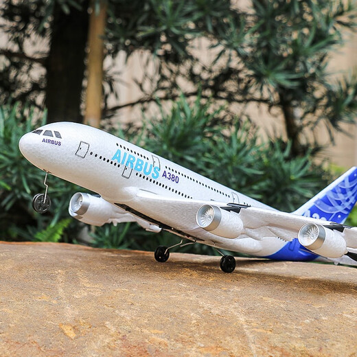 Dwi遥控飞机航模泡沫固定翼儿童空客a380滑翔机小学生玩具男孩无人机 炫酷灯光+操控版2通道塞斯纳战 3电池飞行30分钟送遥控器电池