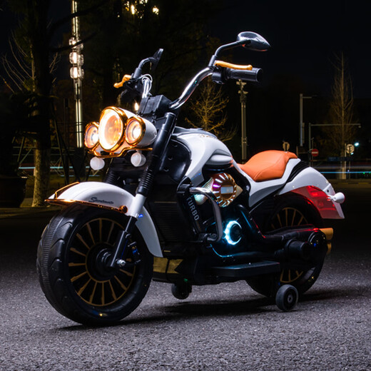 
Bedelong children's electric bike motorcycle can be seated for men and girls two-wheeled extra-large toy car double charging stroller painted orange 12V9A battery 570 motor hand twisted soft wheel