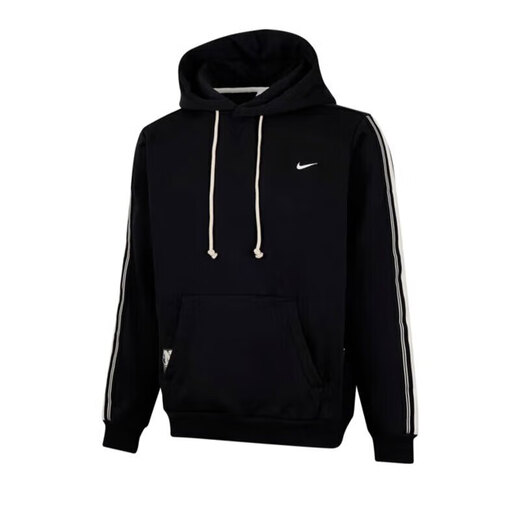 耐克（NIKE）官方卫衣男装上衣秋季新款CNY龙年限定加绒休闲运动服连帽套头衫 HJ3882-010黑/淡象牙白 L