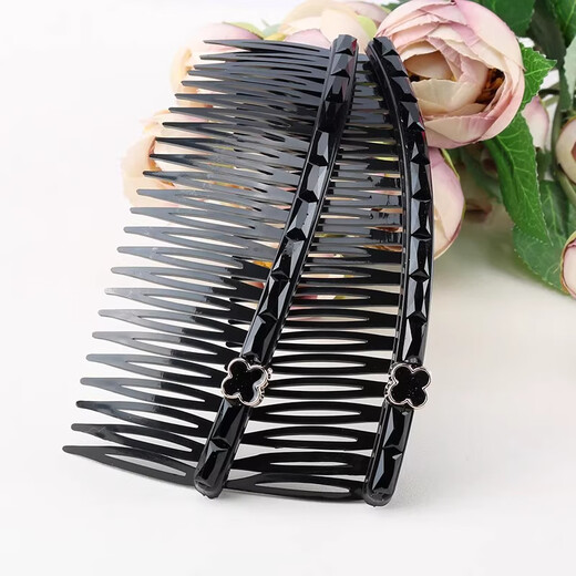 Tang Funi Internet celebrity bangs forehead broken hair hairpin organizer hairpin female head broken hair comb insert comb short hair management headdress medium black (2 pieces)