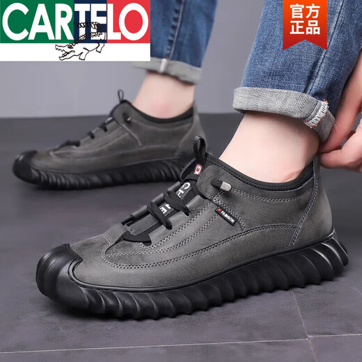 Cartelo 100% Full Cowhide Herrenschuhe echte Ledersport- und lässige Lederschuhe sowie Samt warme Wanderschuhe Herren Winter Baumwollschuhe 100 OULEN 9226 Single Schuhe grau, der gleiche Stil für die Theke, begrenzter Zeit -Sofortverkauf 38, der gleiche Stil für die Theke, begrenzte Zeit Instant Sale
