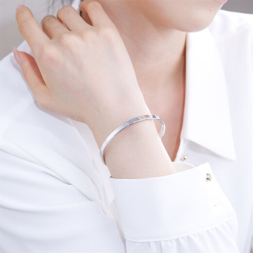 Meluxe PT950 platinum bracelet jewelry platinum bracelet birthday gift for girlfriend and wife, about 13.05g-54mm