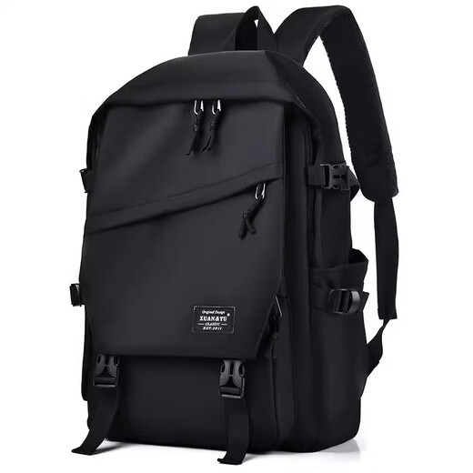 Mochila para hombres Casco Versátiles de gran capacidad Viajes de viajes de computadora para mujeres Estudiantes de secundaria estudiantes universitarios Bolsa de escolar de corta distancia [insignia de alta calidad] Negro [Protección de gran capacidad espesada