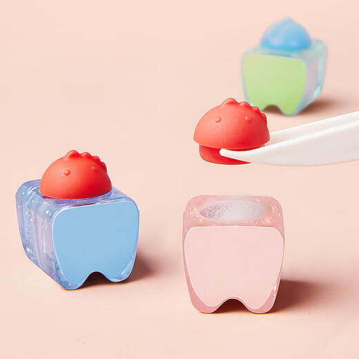 Laubzähte Aufbewahrungsbox Zähne Gedenkbox Girls und Kindersammlungspuzzle Frühschullagerung Flasche Herren Zähne Ersatz Dinosaurier Laubzähte Aufbewahrungsbox - Pink