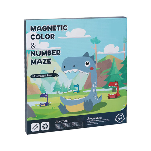 Populäre Kinderfreundlichkeit, magnetische Dinosaurier -Zugperlen, Labyrinth, Stift, Eisenabsorption, logisches Denken Training Spielzeug, WHB -Zug -Labyrinth