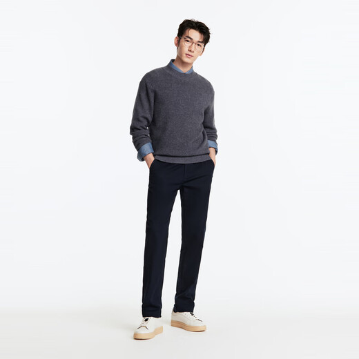 Jiumuwang Casual Pantals Men's 25 Summer Nouveau Pantalon confortable et élégant Version combinée + bleu marine + JB1E12013 34 Taille 175 / 84A (2,58) FT 86CM