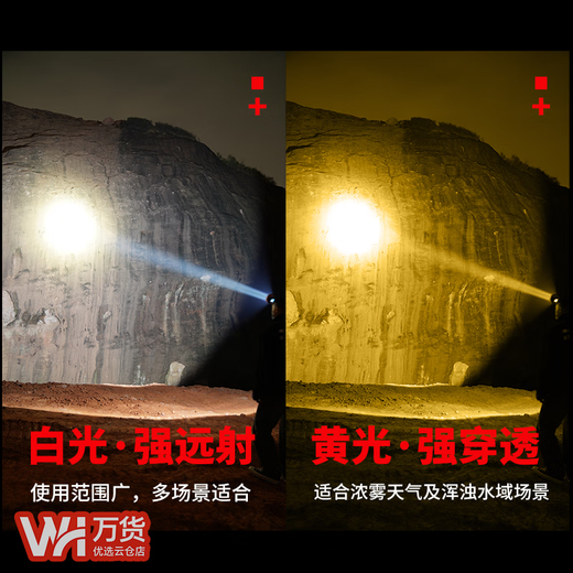 
Bright General P90 strong bass head lamp charging super bright head-mounted lighting mine lamp flashlight long-range lithium battery outdoor super long battery 9923-white light upgraded quad-core P90-battery 12-2