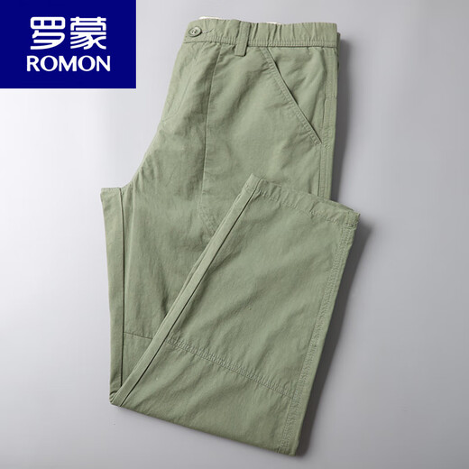 Pantalon décontracté Romon pour hommes Pantalon de coton pur pur pantalon à jambes lâches pantalon harem japonais pour hommes pantalon de travail polyvalent 6626 Gray 36