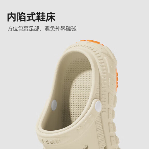 Lidani (Tzldn) Anti-Rutsch-Operationssaal-Lochschuhe für Männer im Sommer tragen dicke EVA-Anti-Odor-nachfolgende Sandalen für Bäche für Frauen. Beige [Operationssaal Anti-Rutsch, langfristig ohne Müdigkeit] 40-41 [Geeignet für Größen 39-40]