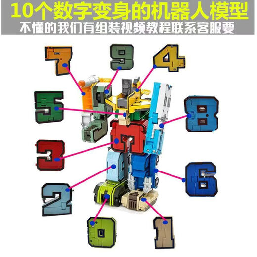 Juguetes para niños Puzzle de niños Deformación digital de 3 a 6 años Kong ensamblada bloques de construcción integrados Build