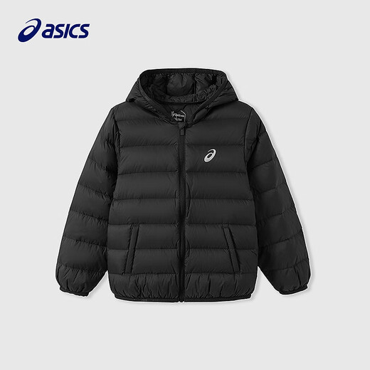 ASICS Kinderkleidung 25 Jahre Winter Kinderweiche und komfortable dreidsichere leichte und dünne warme Jacke [hohe Ladung] Schwarze Sauberkeit 1000 Meter down 170 Füllung 109,2g