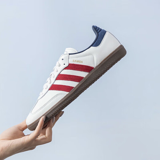 Adidas women's shoes 2025 spring new T-toe shoes retro genius shoes VL COURT 3.0 sports shoes IH4881/bright white/deep indigo/victory red 36