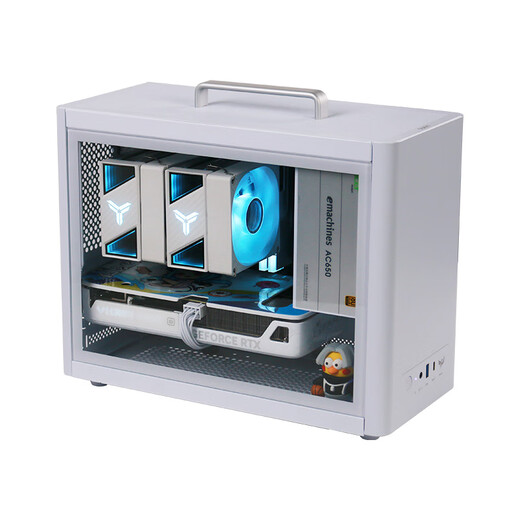 AMD Ryzen R5 9500F/7500F/5060TI/9060XT graphics card student dormitory pure white mini mini host desktop computer host assembly small computer DIY complete machine configuration three丨R5 9500F/RX9060XT