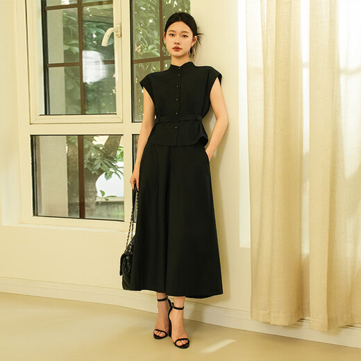 Eahchanie [Offset] Yichen 2025 Sommer Neue Hoch-T-Hose-Hosen mit hoher Drahtstil Einfache Pendelhosen für Frauen, die blaue M /160 versteckt