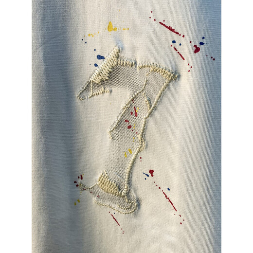 Mr. BU T-shirt à manches courtes pour hommes à imprimé à la mode pour hommes T-shirt tricoté à forte densité lâche et à forte densité White [HJ6630] M Convient pour 95-110jin [Jin est égal à 0,5 kg]