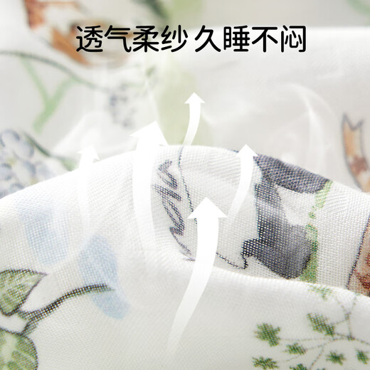 OUYUN children's pillow 1 to 5 years old baby pillow four seasons gauze cassia pillow Panda 52*32*3