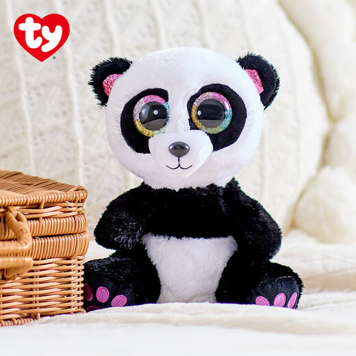Ty [Export in häusliche Verkäufe] Kindergeschenk Big Eye Plüsch Tierspielzeug Bambus-Dreh- und Weißer Panda 36307