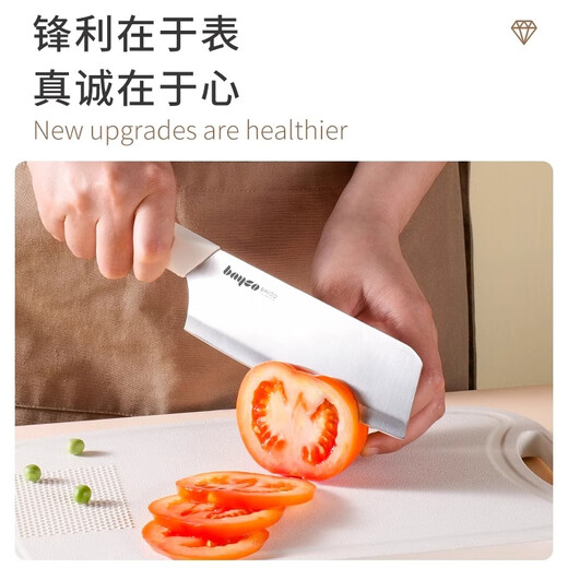 拜格（BAYCO）菜板刀具套装一体辅食工具菜刀水果刀削皮刀剪刀组合厨具全套户外TZ19897